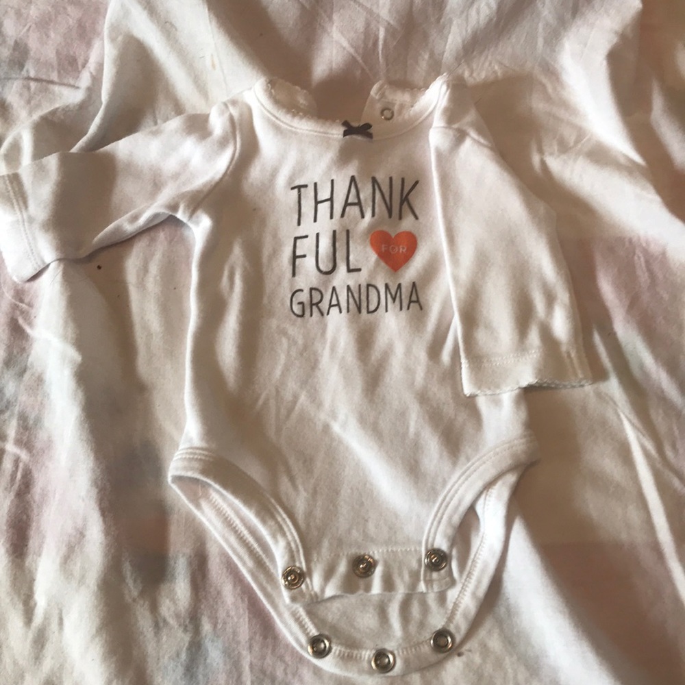 Newborn Thanksgiving- Thankful for Grandma onesie